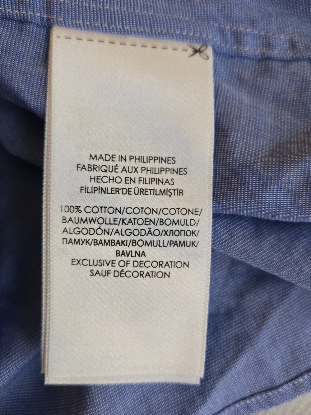 Ralph Lauren Button-Down Shirt Blue Slim Fit Cotton Stretch EB3 - Picture 8 of 9